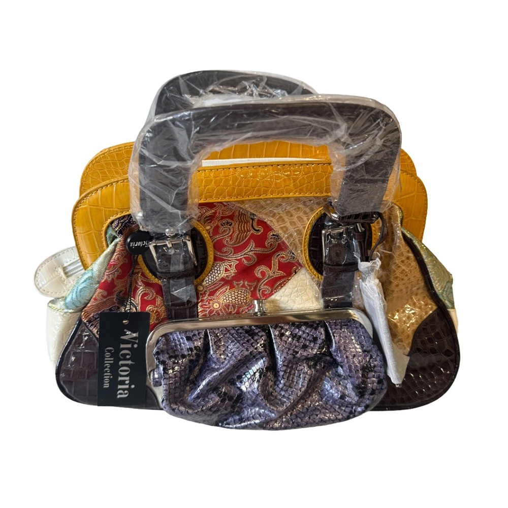 Victoria Collection Patchwork Handbag - Picture 3 of 8